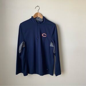 NFL Team Apparel Navy Halfzip Pullover with Chicago Bears logo Size Medium